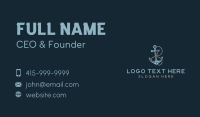 Anchor Rope Letter I Business Card Design