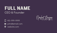 Fashion Script Business Wordmark Business Card Image Preview