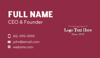 Magical Fancy Wordmark Business Card