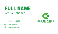 Green Natural Letter C Business Card Design