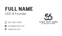 Modern Number 56  Business Card Design