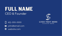 Eco Friendly Handshake Letter S Business Card