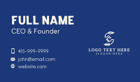 Eco Friendly Handshake Letter S Business Card Design