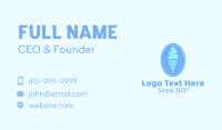 Blue Ice Cream Badge Business Card Design