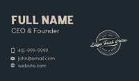 Cursive Store Badge  Business Card