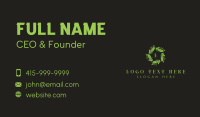 Leaves Wreath Wellness Business Card