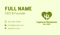  Nature Cactus Heart Business Card