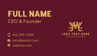 Royal Letter M Hotel Business Card
