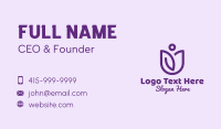 Purple Flower Person  Business Card