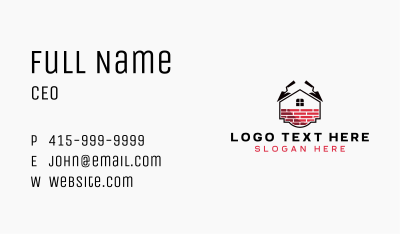 Home Trowel Construction Business Card
