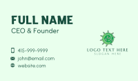 Green Eco Leaves Business Card