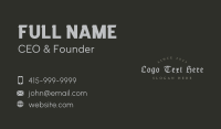 Gothic Bar Wordmark Business Card