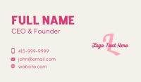 Beauty Cosmetic Lettermark Business Card