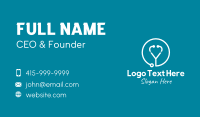 White Heart Stethoscope  Business Card Design