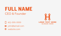 Orange Hardware Letter H Business Card