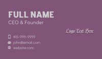 Vintage Gothic Wordmark Business Card Design