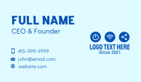 Digital Tech Wordmark Business Card Design