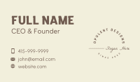 Vintage Designer Boutique Wordmark Business Card Image Preview