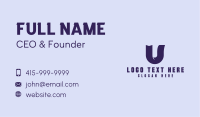 Marketing Insurance Letter U Business Card