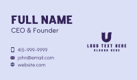 Marketing Insurance Letter U Business Card