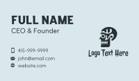 Black Skull Profile Business Card Design