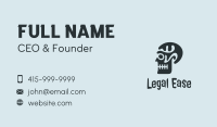 Black Skull Profile Business Card