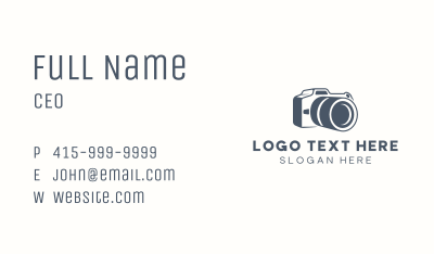 Camera Portrait Lens Business Card