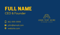 Tech Startup Company Letter A Business Card