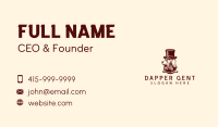 Dapper Monocle Dog  Business Card Image Preview