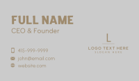 Gold Luxury Elegant Business Card