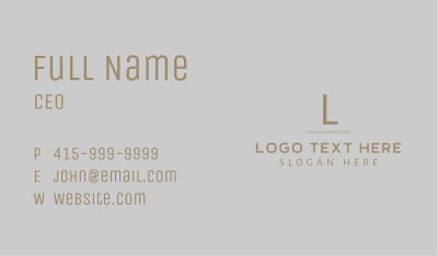 Gold Luxury Elegant Business Card