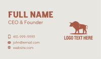 Red Angry Taurus Horn  Business Card