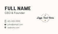 Generic Hipster Wordmark Business Card