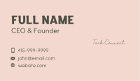 Elegant Apparel Wordmark Business Card