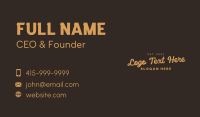 Classic Business Wordmark Business Card