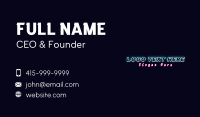 Neon Company Wordmark Business Card Design