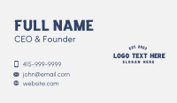 Blue Modern Wordmark  Business Card Design