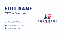 Patriotic Flag Letter D Business Card