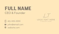 Elegant Handwritten Letter Business Card Design