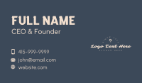 Vintage Cursive Wordmark Business Card Design