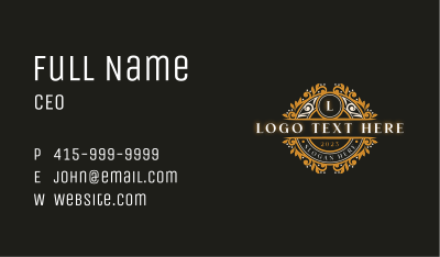 Elegant Luxe Ornament Business Card Image Preview