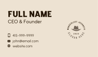 Vintage Hat Business Wordmark Business Card