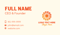 Orange Solar Flower Business Card