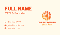 Orange Solar Flower Business Card Image Preview