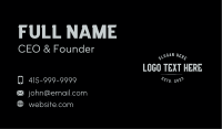 Masculine Urban Wordmark Business Card