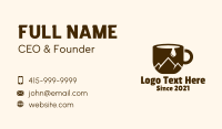 Cup Mountain Peak Business Card Design