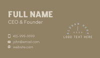 Business Arch Wordmark Business Card