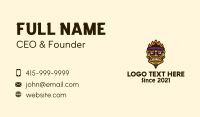 Ethnic Warrior Face Business Card