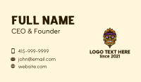 Ethnic Warrior Face Business Card Design