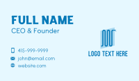 Blue Wavy Hose Business Card Design